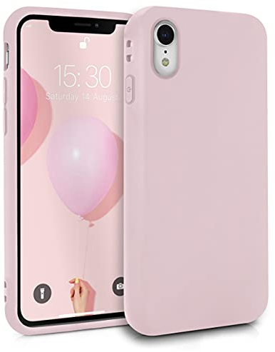 MyGadget Hülle kompatibel mit iPhone XR - robuste Handyhülle TPU Case Slim Silikonhülle - Back Cover Kratzfest Schutzhülle matt Baby Rosa