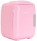 MONCOOK Mini Fridge For Bedrooms - Small, Portable & Quiet Mini Fridges For Skincare, Medicine, Food & Drinks - Cooling & Warming Function - Perfect For Home, Office, Car Or Travel - 9L - Pink Mono