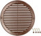KOTARBAU® Griglia di ventilazione rotonda Fi, 200 mm, marrone con griglia di protezione dagli insetti
