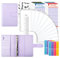 TOYESS 30Pcs Carpeta de Cuaderno A6, Archivadores Cuero de PU con 12 Bolsas Transparente, 12 Hojas de Presupuesto, Clasificador de Presupuesto para Guardar Tarjetas Fotos Facturas, Púrpura