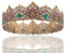 LEEMASING King Men Tiara Krone Imperial Mittelalter Stirnband Kristall Festzug für Hochzeit Halloween Messe Kostüm Geburtstag