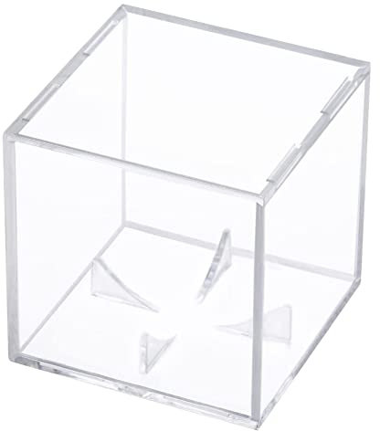 Transparente Acryl-Baseball-Vitrine Würfel Baseballhalter quadratische Erinnerungsstücke Ball Aufbewahrungsbox für offizielle Größe Baseball, 1 Stück