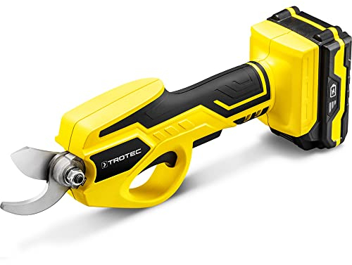 TROTEC Akku Astschere PGSS 15-20V – Multi Akku 20V 2 Ah, Hartholz 15 mm, Weichholz 28 mm – Einschaltschutz, Fingerschutz, Klingenschutz