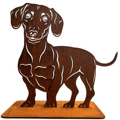 Terma Stahldesign Rost Dackel Kurzhaar 45 cm Hund Lebensgroß Handmade Deutschland Tolle Gartendeko Aus Metall Figur Rostfigur Gartenfigur Hundegrab Deko
