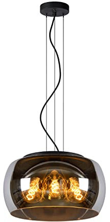 LUCIDE OLIVIA - Pendelleuchten - Ø 40 cm - 3xE27 - Rauchfarbe Grau