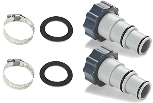 XIANXIAN 2 Stück Pool Schlauchadapter, Pool Adapter A, Pool Schlauchadapter, Ersatz-Schlauchadapter for Pumpen, mit Innengewinde zum Verschrauben, Anschluss for Pool-Schlauc