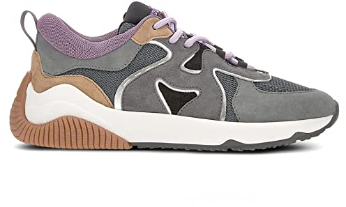 Hogan Damen-Sneaker H597 Grau und Lila - HXW5970EA90 23Y0YRB - Größe 37, grau, 37 EU