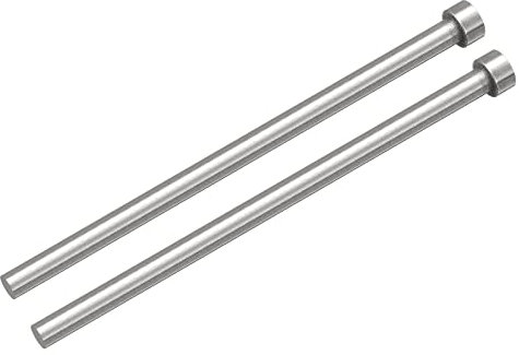 sourcing map Pernos de expulsión rectos, 7 mm de diámetro. Punzón de punta redonda de acero 65 Mn de 150 mm de largo para mantenimiento mecánico, 2 unidades