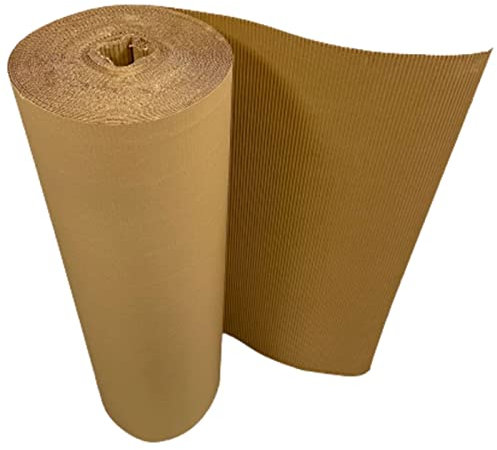 Acan Rouleau de carton ondulé flexible, 2 mm, 90 cm x 10 m, vert, protecteur pour revêtement de sol, peintre, bricolage, peinture, travaux manuels