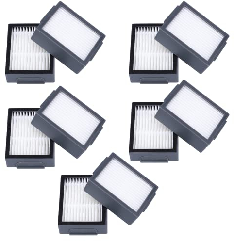 Pack 10 pcs Filtro HEPA de Repuesto para Romba el Robot Aspirador iRobot i3, i3+, e5, e6, e7, i4, i5, i6, i7, i7+, j7, j7+ | Accesorios para iRobot Compatible con Roomba las Series E, I y J