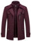KUDORO Manteau Homme en Laine Chaud pour Hiver Trench Coat Mi-Long Classique Parka Pardessus Caban Slim Fit Élégant Business Décontractée Duffle-Coats Coup-Vent Revers Overcoat(Bordeaux,M)
