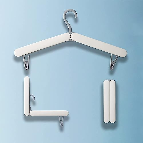 Faltbare Kleiderbügel,【3 Stück】 Reisekleiderbügel, Kleiderbügel, Tragbare Faltbare Kleiderbügel, Folding Hanger, Super Bearing Collapsible Hanger Kleiderbügel für Zuhause, Hotel, Reisen, Camping-Grau