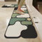 Tapis de Cuisine Vert - Noir Tapis Cuisine Devant Evier Long Antidérapant et Lavable Ensemble Universel Salon Couloir Douche Entree Porte