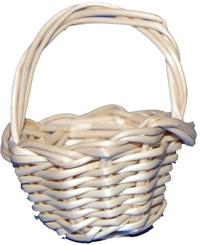 FADEDA Sorghum-Körbchen klein, Natur/Höhe:3 cm/handbemalt/detailgetreue Krippen Figuren - Weihnachten Tisch Dekoration Krippe Zubehör