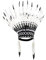 VGEBY Feder-Indianer-Kopfschmuck, Kopfschmuck der Amerikanischen Ureinwohner, Schwarzer Häuptling, Indianer-Federhut, Lustiger Kinder-Party-Requisiten für Frauen und Mädchen (Black)