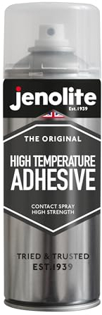 JENOLITE Spray adhesivo de alta temperatura | HASTA 80°C | 400ml | Adhesivo de contacto multiusos | Secado rápido, unión fuerte | Adecuado para la mayoría de materiales y superficies