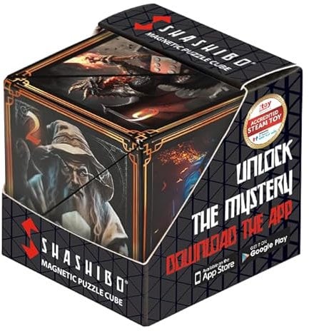 SHASHIBO Dice Paradise – Formveränderungs-Würfel – preisgekrönter, patentierter magnetischer Puzzlewürfel mit 36 Seltenerd-Magneten, Fidget-Würfel verwandelt sich in über 70 Formen (Tales of Ovirnia)