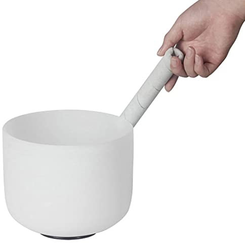 Bol chantant en cristal son de Yoga givré bol chantant parfait bâton en caoutchouc (Wit Talla ?nica)