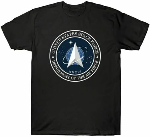 Space Force United States Tri-Blend Distressed Men's T-Shirt Black Unisex Size M