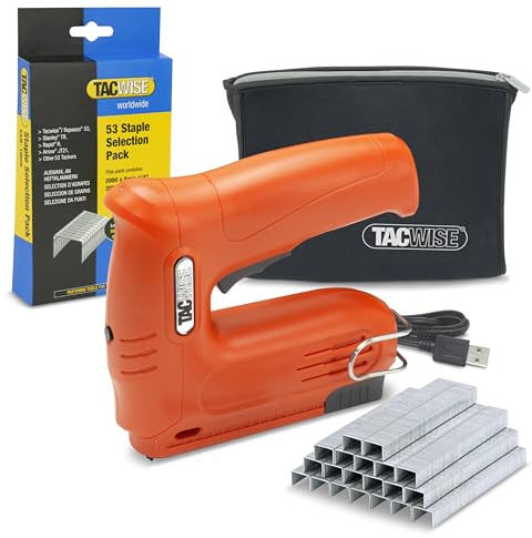 TACWISE 1785 Hobby 53-13EL Graffatrice/Chiodatrice a Batteria da 4V con 8000 Punti e Custodia, Utilizza Punti Tipo 53 e 13 e Chiodi Tipo 180