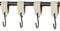 Handles and More - 4 x S Haken für Kleiderstangen - Creme - Größe L - für max. Durchmesser 49mm - Kleiderhaken mit Lederschlaufe - Garderobenhaken aus echtem Leder - Fleischerhaken für Garderobe