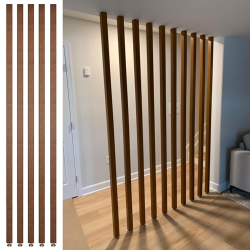Paravent Raumteiler Innen Raumteiler aus Holz vom Boden bis zur Decke reichende Holzlatten, Wandtrennwandpfosten Wohnzimmer einfacher Eingang Restaurant Büro hohle Dekorsäule, Separador De Ambientes M