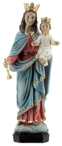 Statue aus Harz Maria Hilfe der Christen mit Kind, 20 cm