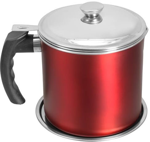 Ciieeo 304 Stainless Steel Grease Catcher Bacon Fat Strainer Gravy Boat Ladle and Saucer Set