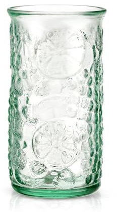 Grehom Recycled Glass Beer Glasses (Set of 4) - Fruits (475ml) Large