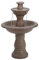 Warmiehomy Electric Water Fountain, 3 Tier Cascading Water Feature Waterfall Fountain with Stone Effect Freestanding Decoration for Garden, Patio, Countryard, 88cm Water Features, Brown