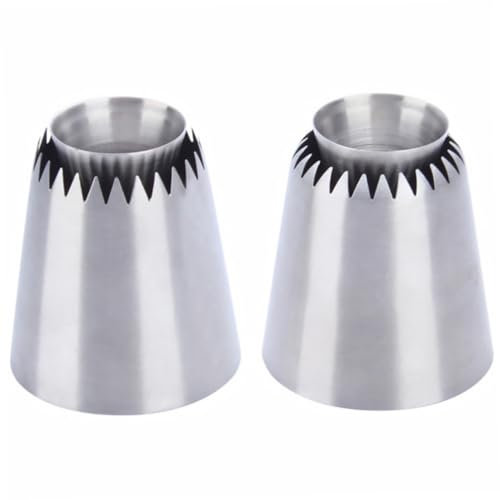 LIGIGWASH 2 Piezas Boquillas de Repostería Herramientas de Decoración de Pasteles Boquillas para Crema Reutilizables para Flores y Tartas Cupcakes y Galletas