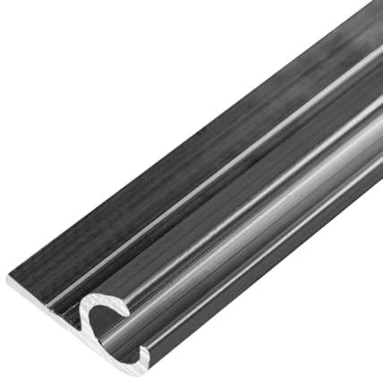 LYSEL Kederschiene 15x30mm Aluminium 45° anthrazit RAL 7016 für 5-9mm Keder Länge 3 Meter