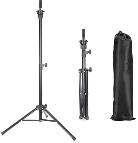 Davinona Mannequin Head Stand Wig Stand, Wig Tripod Height Adjustment(90-120cm) For Mannequin head,Manikin head,Canvas Foam Head,Hair Doll Head,for Wigs,Training and Hairdressing