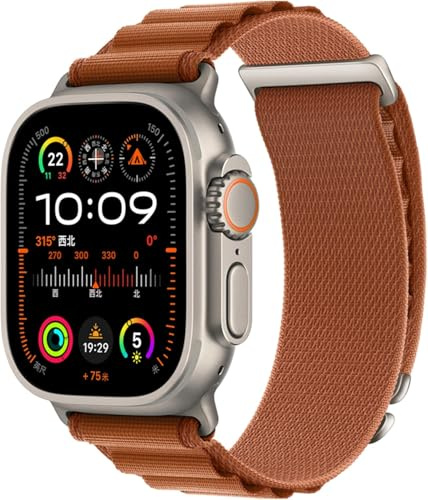 Cinturino Alpine Loop compatibile con Apple Watch Ultra 49 mm, 46 mm, 45 mm, 44 mm, 42 mm, 41 mm, 40 mm, 38 mm, cinturino di ricambio compatibile con iWatch