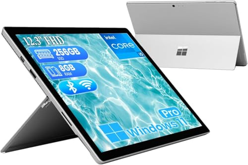 Microsoft Surface Pro 5 Tablet PC, 12.3 (2736x1824) Laptop Touch, Intel Core i5-7300u, 8 GB di RAM, 256 GB di SSD, USB 3.0, Mini-DisplayPort, Win11 Pro (rinnovato)