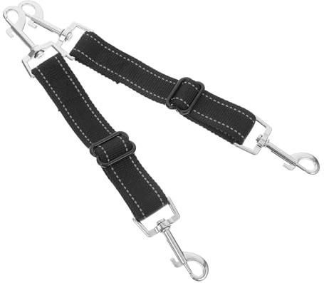 CRAFTHROU Reflektierende Hundeleine mit Doppelclip aus Nylon 2 Stück Verlängerung für Hundehalsband für Training und Outdoor Abenteuer mit Haustieren