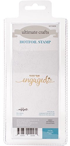 Ultimate Crafts You're Engaged Hot Foil Stamp, Grey, 90 x 25 mm