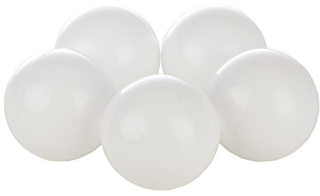 Velinda 500 Bälle für Bällebad/Bällezelt/Kinderpool Plastikbälle Kinderbälle O7cm (Farbe der Bälle: weiß)
