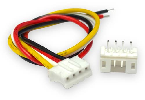 VUNIVERSUM 10 Stück Premium 4Pin 2.0 PH 2.0mm Micro JST Stecker inkl. 15cm 28AWG PVC Elektronik Kabel + 4P Buchse Lose