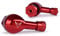RACEFOXX Ventile, Winkelventile, Eckventile Motorradventile, Radventil Reifenventile, Motorradreifen, Reifenventil, Aluminium gefräst, 8,3 mm, 1 Paar, rot