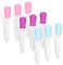 homEdge - Gotero líquido (9 unidades, silicona y plástico), 5 ml pipetas para hacer caramelos y gomitas de cocina, medición de dosis de aceite MCT (azul+rosa+morado)
