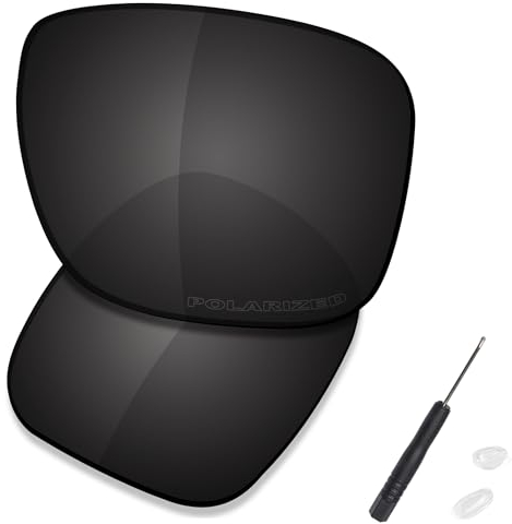 Saucer Premium Ersatzgläser für Oakley Holbrook Metal OO4123 Sonnenbrillen High Definition - Carbon Black Polarisiert