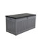 Charles Bentley, 270L, Outdoor, Garden, Plastic, Storage Box, Grey Body, Black Lid, Moulded Handles, Padlock Hasp, Sliding Lifts, PP Vacuum, Indoor, Outdoor, Steel, Storage Chest (109x54.7x51.3cm)