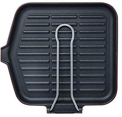 ILSA Bistecchiera per Induzione, Ghisa Smaltata, Dietella Induction, Quadrata, Dimensioni 24x24 cm