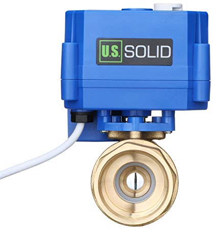 U.S. Solid Motorkugelhahn mit Manueller Funktion-1 Messing, 2 Wege DN25 Elektrische Zonenventil, 9-24V AC/DC, 2 Drähte, Automatische Rückkehr NC