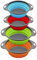 Colorful Collapsible Kitchen Strainer/Colander, Set of 4 Silicone Kitchen Space-Saver Folding Strainer, Perfect for Draining Pasta, Vegetable (Red+Blue, Orange+Green)