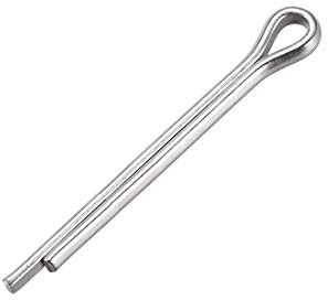 sourcing map 15Stk.Geteilter Splint 4mm x 35mm 304 Edelstahl 2 Zinken Schlüssel Silber