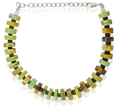 Opal-Armband, gelbes Opal-Armband, Chromdiopsid, Chrom-Armband, gelber Opal-Schmuck, Chrom-Schmuck, natürliche Opal-Perlen.