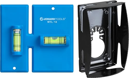 Jonard Tools EBW-412 Electrical Box Cutting Kit, Single Gang with Wall Template Leveler & Electrical Box Cutter Attachment