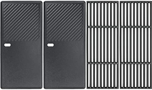 Denmay 43 x 72cm Gusseisen Gusseisenplatte und Rost für Charbroil Advantage 225s, Enders Boston 4, Enders Monroe PRO 4 (NICHT FÜR Enders Monroe 3/4), SANTOS S-418, Grillplatte Grillersatzteile
